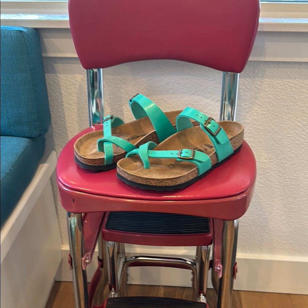 Birkenstock Turquoise Sandals, only worn a few times!